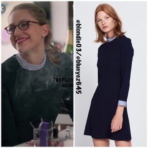 Sandro “Gigi” blue crepe dress 3(US L)